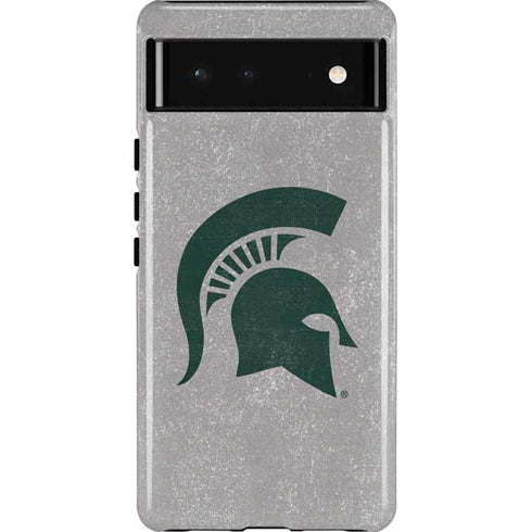 Michigan State University Grey Spartans Logo Pixel Cases
